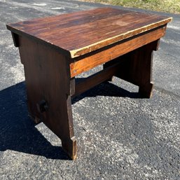 Vintage Wooden Side Table/Bench (Garage)