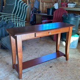 Wooden Console Table With Pull Out Drawer (barn)