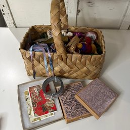 Rubber Stamps, Ribbon, Thread And Other Odds And Ends (OA)