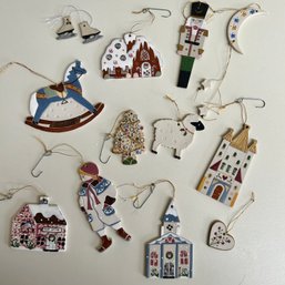 Gorgeous Collection Of TEWKSBURY Painted Porcelain Ornaments (attic)