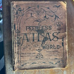 Antique 1890 Peerless Atlas Of The World