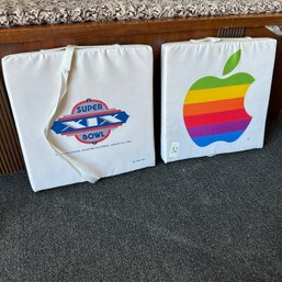 Pair Of Vintage Superbowl XIX Apple Macintosh Seat Cushions (BR)