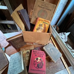 Assorted Vintage/Antique Children's And School Books