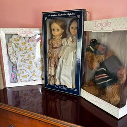 Corolle Vintage Lot With Clothes Doll Set And Bear (Doll BR)