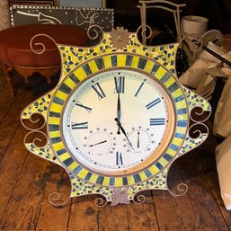 Large Colorful Wall Clock (attic - #55781)