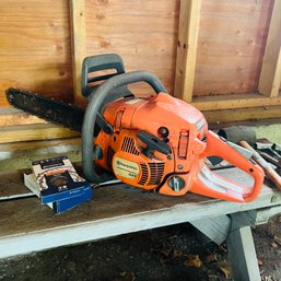 Husqvarna 445 Chainsaw With Replacement Chains (Shed)