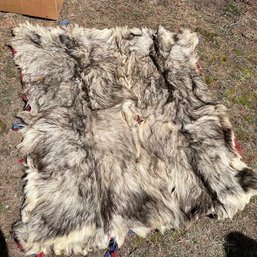 Vintage Wolf Fur Sleigh Lap Blanket (Kitchen)