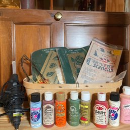 Lot Of Craft Paints & Stencils Attention Crafters! (Basement)