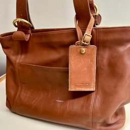 Wow! Brown Leather COACH Satchel Handbag (attic)