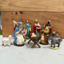 Assorted Vintage Nativity Scene Figures, Including Made In Germany & Italy (Bsmt Fridge)