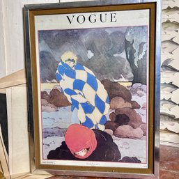 Large Framed Vintage VOGUE Art Print (b2)