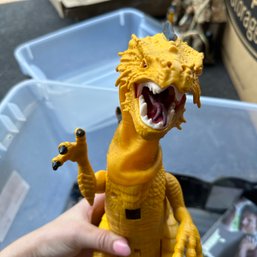Assorted Toys & Action Figures Including Large Roaring Dragon!
