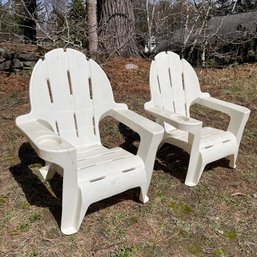 Pair Of Plastic Children's Adirondack Chairs (Garage Left)