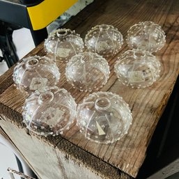 Set Of 8 Glass Sea Urchins