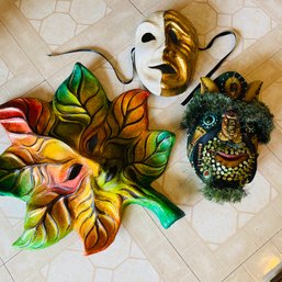 Fun! 2 Ca Macana Venezia Carnavel Masks And Spiked Mask From Costa Rica (UP Art Room)