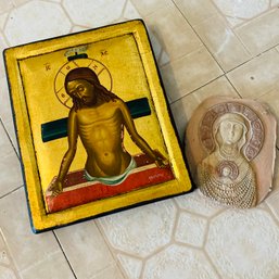 Pair Of Small Religious Wall Decor (UP Art Room)