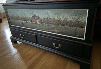 Vintage Hand-Painted Hope Chest W/ Scene From Lancaster, PA