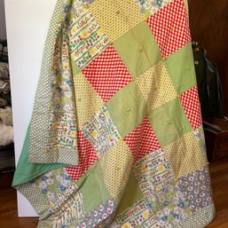 Handmade Vintage Lightweight Quilt (bed1)