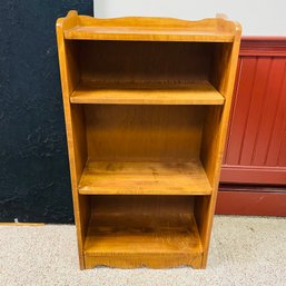 Small Solid Wood Three-Shelf Bookcase (Basement)