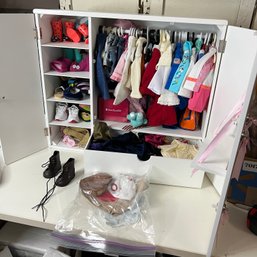 American Girl Doll Armoire With Clothing And Accessories (OA)