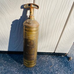 Vintage Pyrene Brass Handheld Fire Extinguisher (MT)
