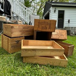Large Lot Of Assorted Vintage Liquor, Wine, & Other Crates (Bsmt)