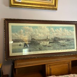 View Of Naval Parade Passing Grant's Tomb, Framed Vintage Print (bed1)