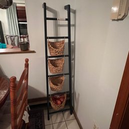 Leaning Ladder Stand With Baskets (KM)