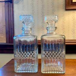 Pair Of Limo Style Decanters (DR)