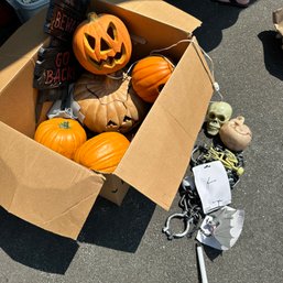 Halloween Decor Including Pumpkins