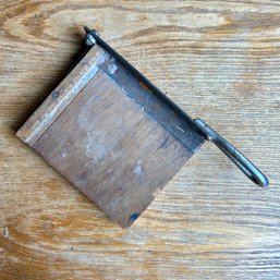 Rustic Miniature Wooden Paper Cutter Trimming Board