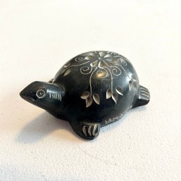 Hand Carved Stone Turtle From Jamaica (LR)