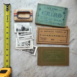 Mixed Lot Of Vintage Travel Ephemera, Postcard Books From Cairo, Alexandria, & Singapore Mini DC Photos (LRoo