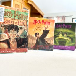 HARRY POTTER: Goblet Of Fire Audio Cassettes, Deathly Hallows & Half Blood Prince CDs (LR)