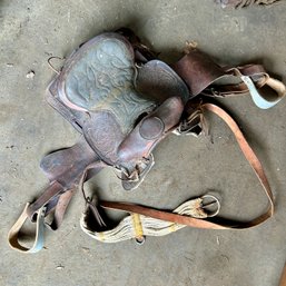 Vintage Leather Horse Saddle