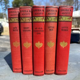 Hardcover Set Of Five Louisa May Alcott Books Including Little Women - See Descr. (Garage)