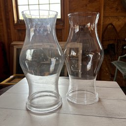 Two Large Glass Hurricanes  (barn)