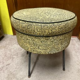 Unique Vintage Swivel Stool Sewing Storage With Contents (BSMT3)