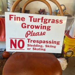 Double Sided No Trespassing Baseball Field Sign