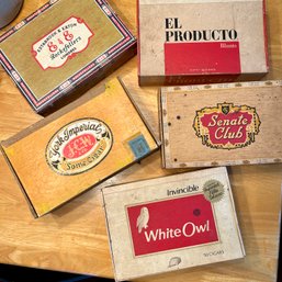 Collection Of Vintage Cigar Boxes (DR)