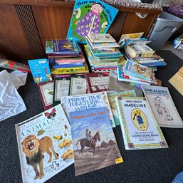 Huge Lot Of Children's Books, Many Vintage, Incl. American Girl Doll, Madeline, Magic School Bus, & More (BR)