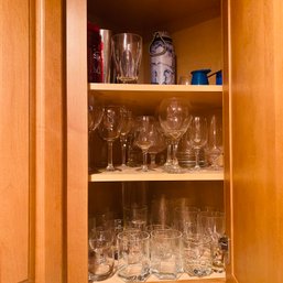 Cabinet Full Of Drinking Glasses, Wine Glasses, Pitcher & More (Kitchen)