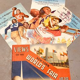 FUN! Vintage NY World's Fair 1939 Booklet & 3 Vintage College Programs (BSMT)