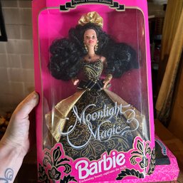 Pair Of BARBIE DOLLS New In Box: Emerald Elegance And Moonlight Magic (BSMTRear)