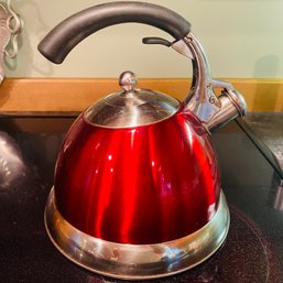 Shiny Red Il Mulino Teapot Kettle (Kitchen)