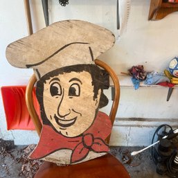 Vintage Wooden Sailor Cut Out