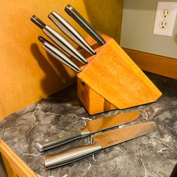 Knife Block With Henckels, Diamond Cut And Sabatier Knives (Kitchen)