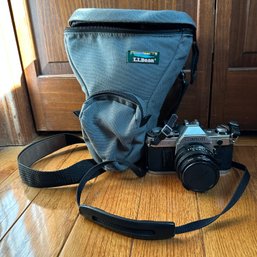 Vintage Canon AE-1 Camera In LL Bean Camera Case (Office)