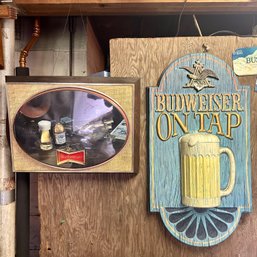 Vintage BUDWEISER Bar Signs - Resin Bar Sign, Photo Signs (BSMTFront)