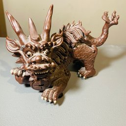 Nice Solid Chinese Dragon Figurine With Lots Of Detail (BSMT Back Right)